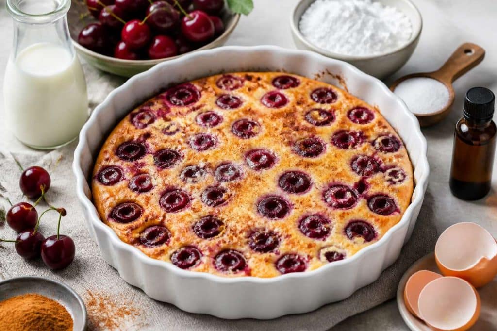 Clafoutis allégé cerises sans farine ni sucre