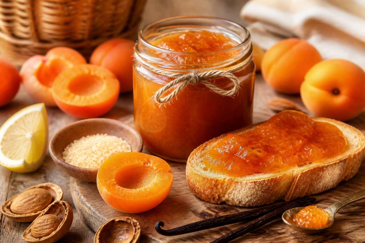 Confiture d'abricots allégée : goût de l'enfance