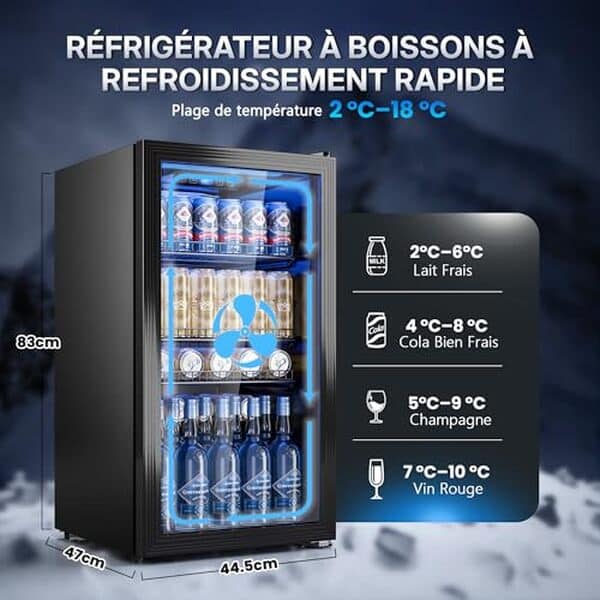 Découvrez notre test du réfrigérateur à boissons triumphkey 90 L pour 128 canettes : performances, design et praticité analysés en détail.