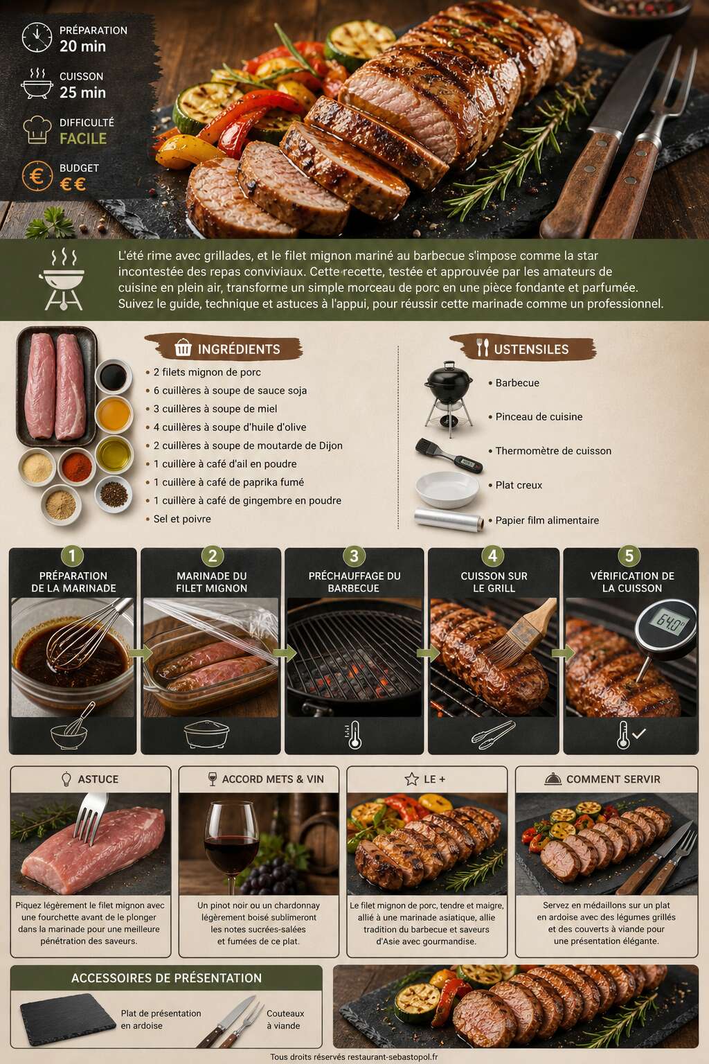 Fiche recette Marinade filet mignon barbecue délicieuse Fiche recette Marinade filet mignon barbecue délicieuse