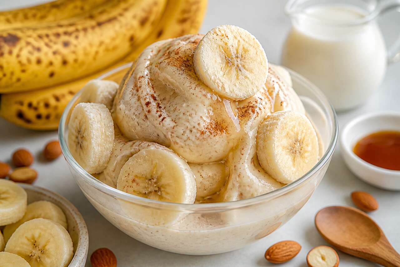 Glace express à la banane : recette minute sans sucre
