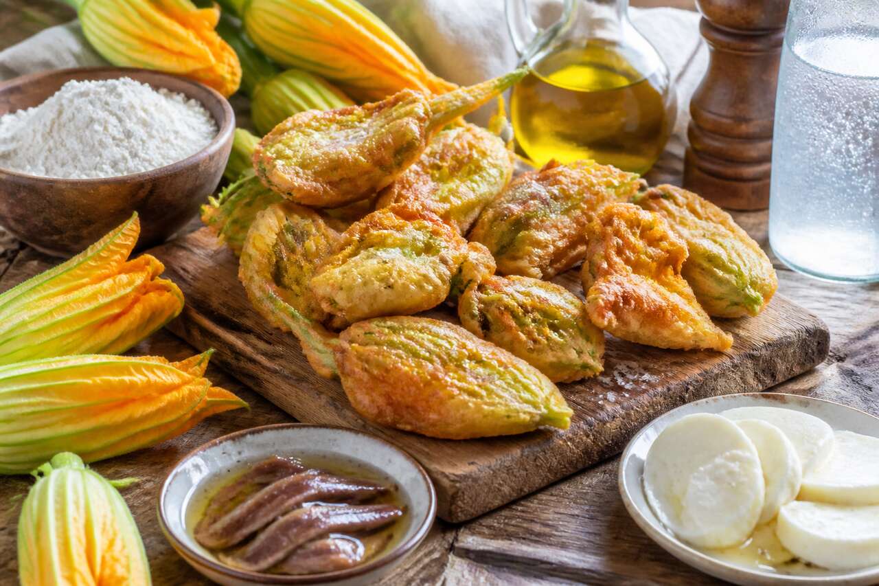 Beignets fleurs de courgette à la romaine faciles