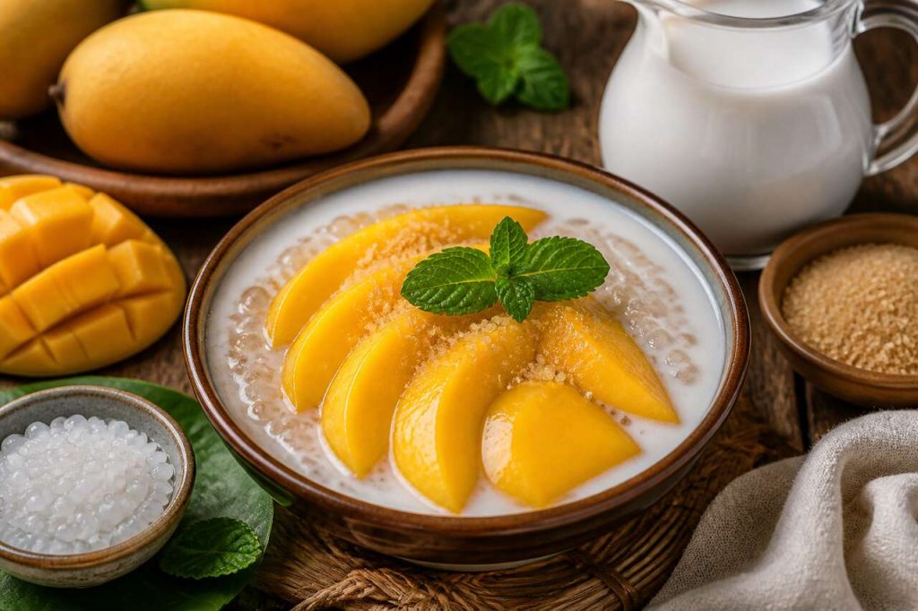 Perles de tapioca mangue-coco : douceur exotique rafraîchissante