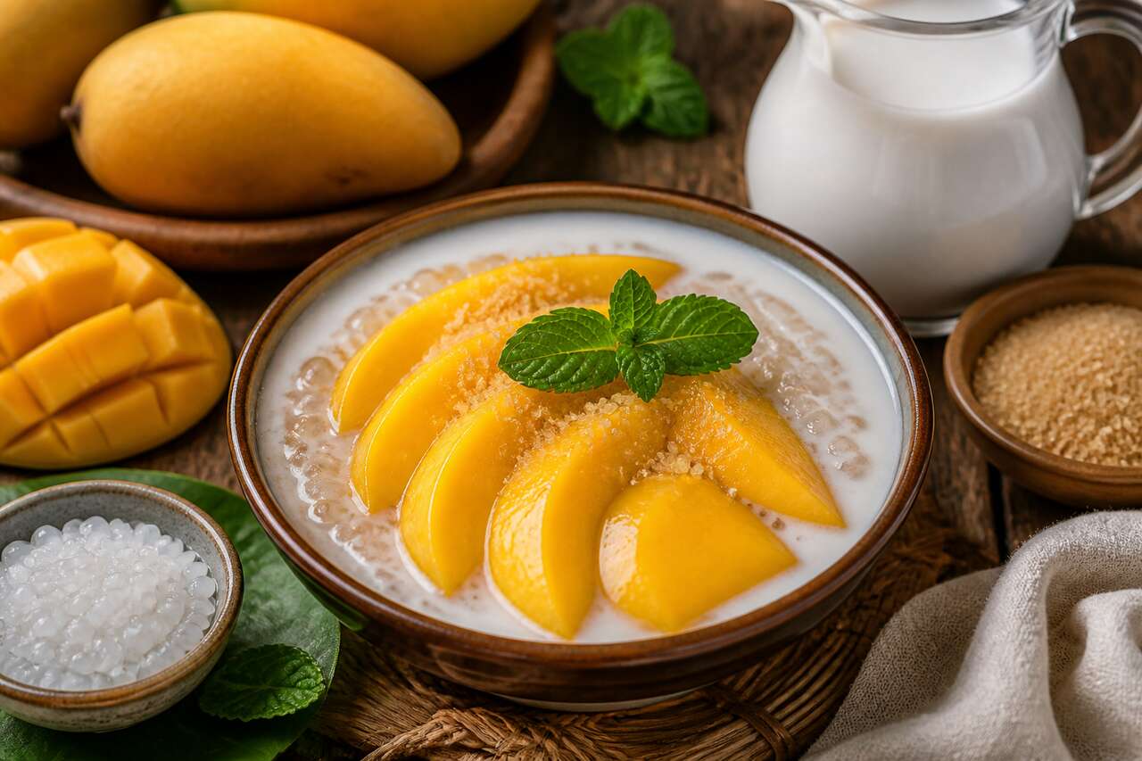 Perles de tapioca mangue-coco : douceur exotique rafraîchissante