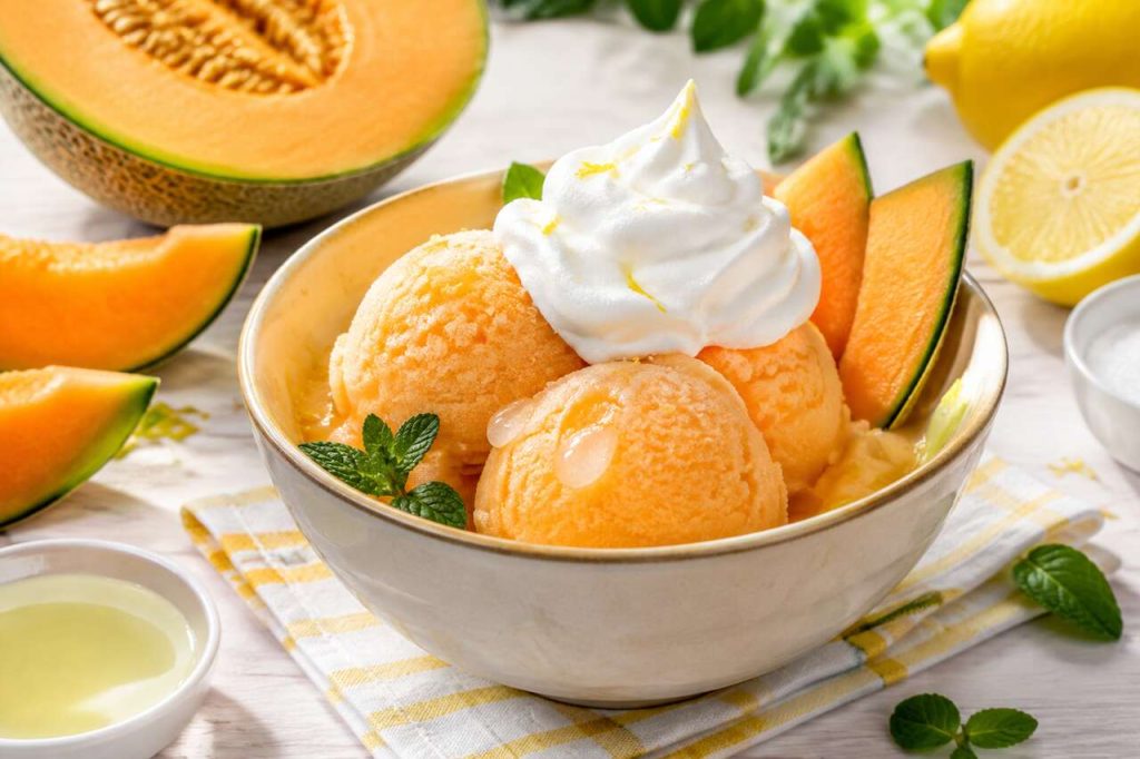Sorbet melon maison sans sorbetière facile à réaliser