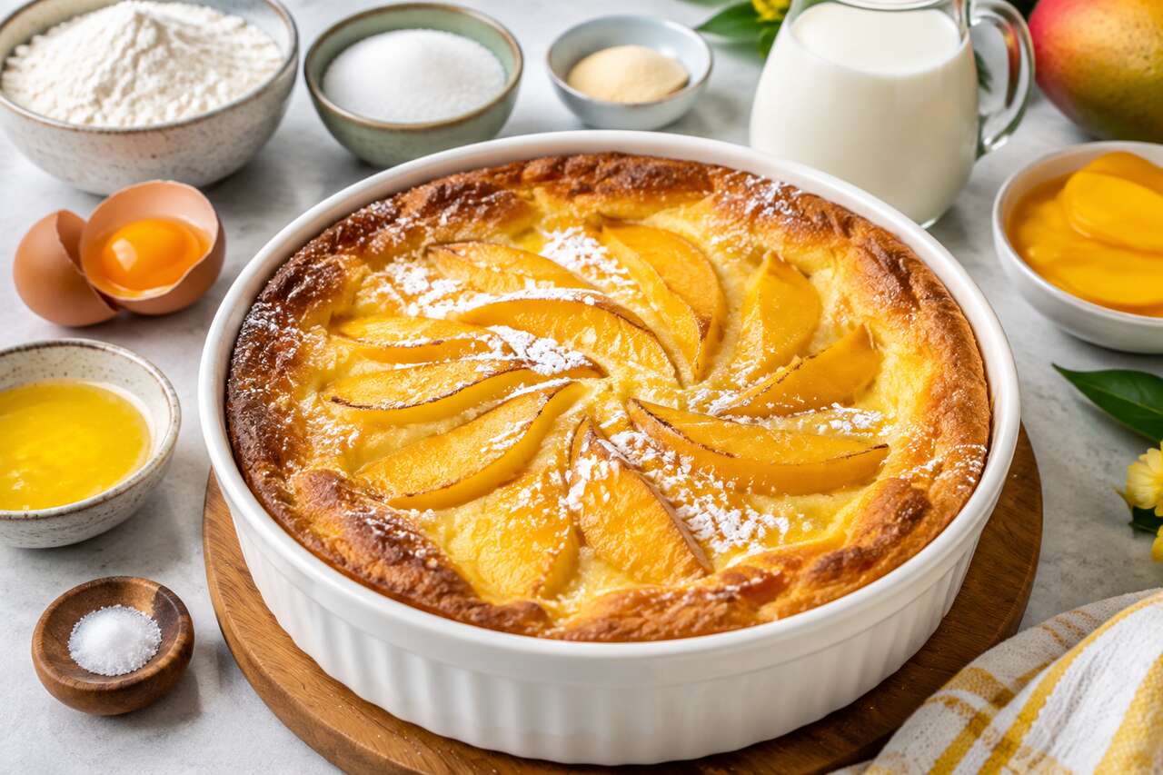 Clafoutis mangue express à l'air fryer
