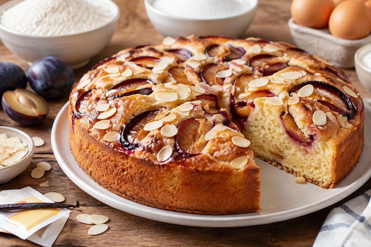 Gâteau moelleux aux prunes : recette gourmande