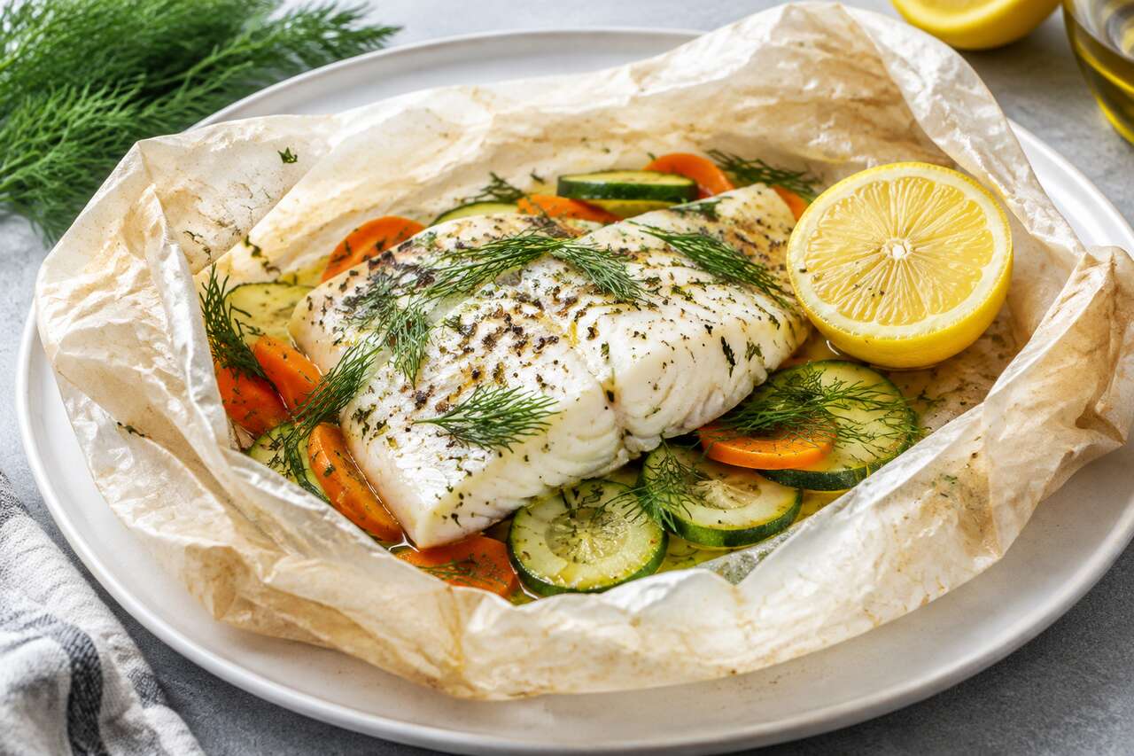 Poisson en papillote léger au Airfryer