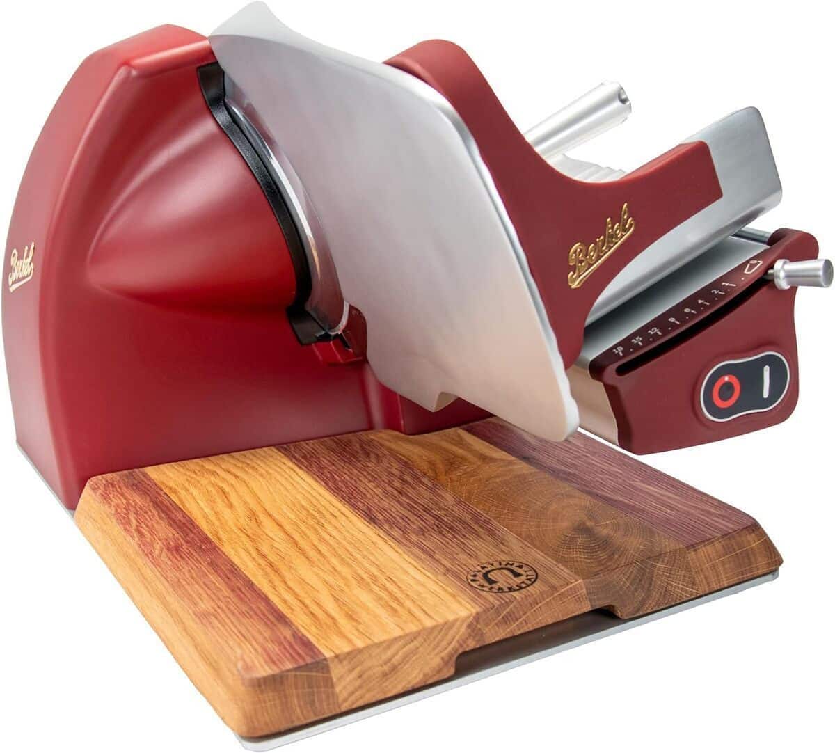 Test Berkel Home Line 200 Plus : trancheuse électrique rouge mat