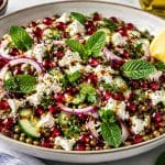 Salade de lentilles à la feta et grenade : fraîche et savoureuse