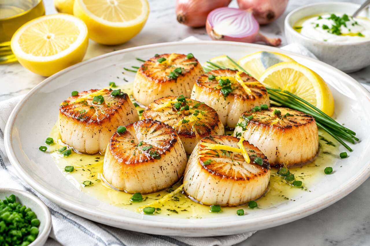 Noix Saint-Jacques sauce citron pour un plat exquis