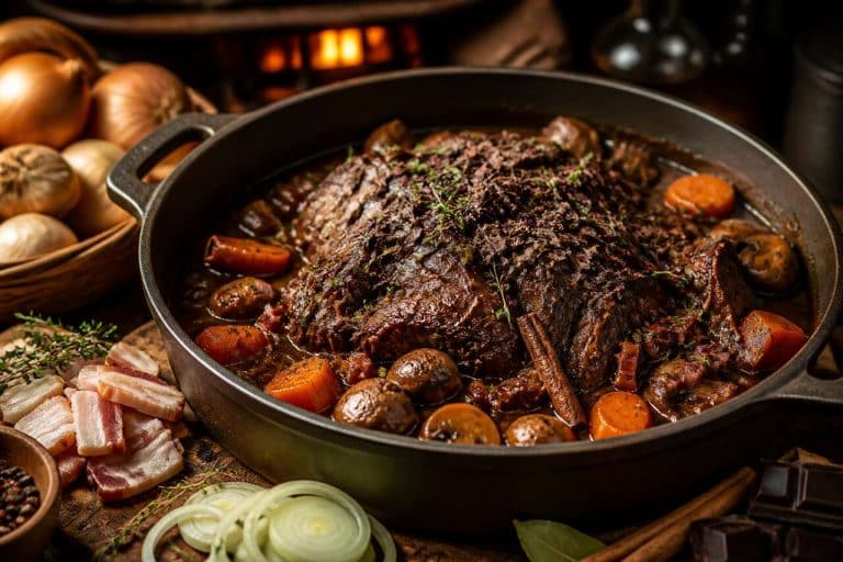 Sanglier mijoté épicé en cocotte