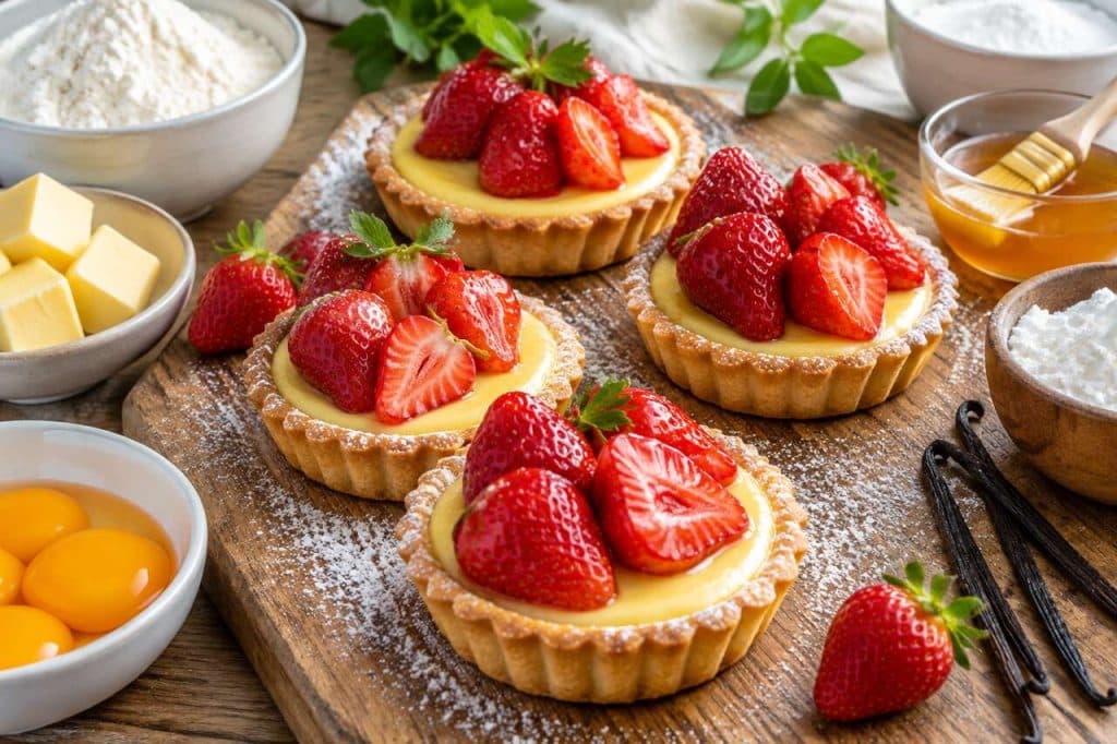 Mini-tartelettes crème pâtissière gourmandes