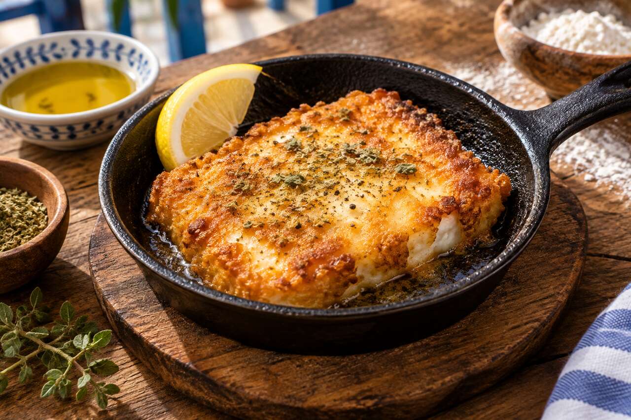 Saganaki grecque : feta grillée au goût unique