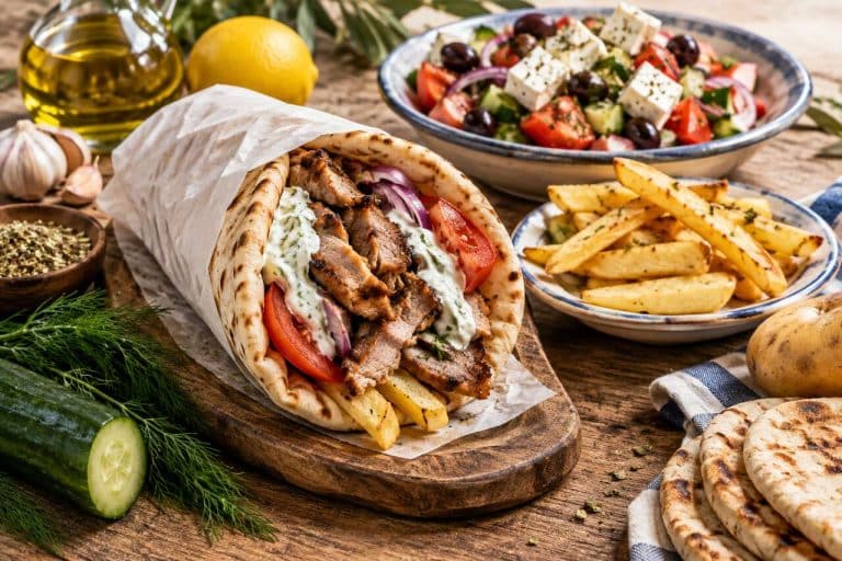 Pita grecque au porc gyros maison