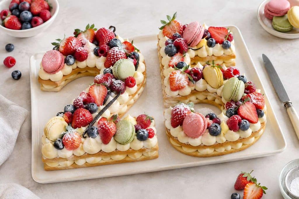 Number cake vanille et fruits rouges : recette facile et délicieuse