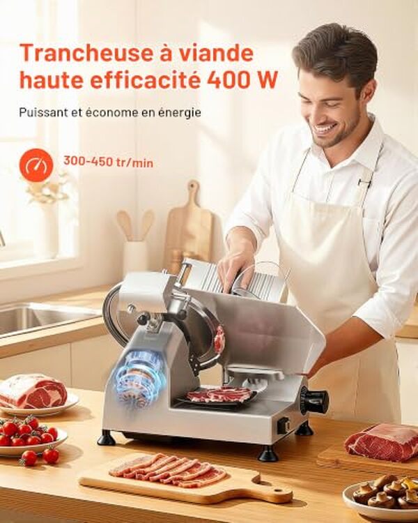 Découvrez notre test détaillé de la trancheuse électrique Vevor 400 W : performances, fonctionnalités et verdict complet pour vos besoins de cuisine.