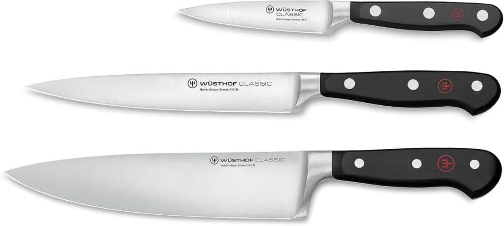 Test de l'ensemble de 3 couteaux Wüsthof Classic